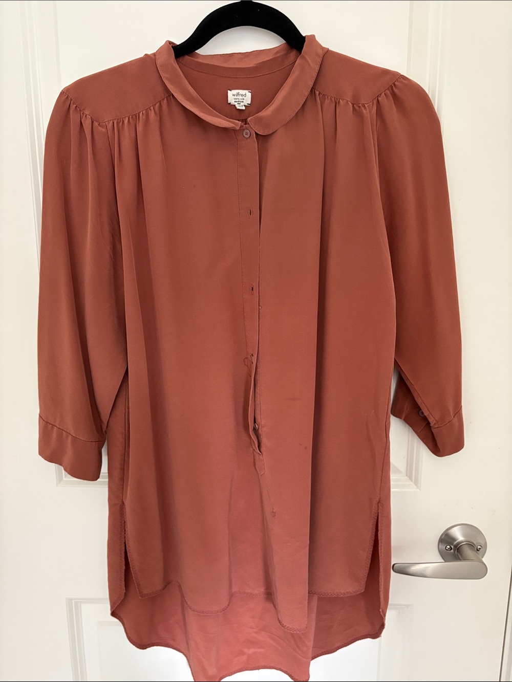 Wilfred Rust-Orange Button Front Tunic